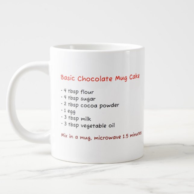 Taza De Café Gigante Microondas únicas (Recetas de pasteles de chocolat (Izquierda)