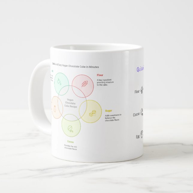 Taza De Café Gigante Microwave Mug | Receta de pastelería de chocolate  (Izquierda)