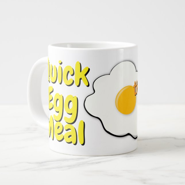 Taza De Café Gigante Microwave Scrambls Mug con una graciosa cita (Izquierda)