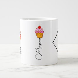 Taza De Café Gigante Microwave Single Serve Mug (Mug De Pastel De Choco