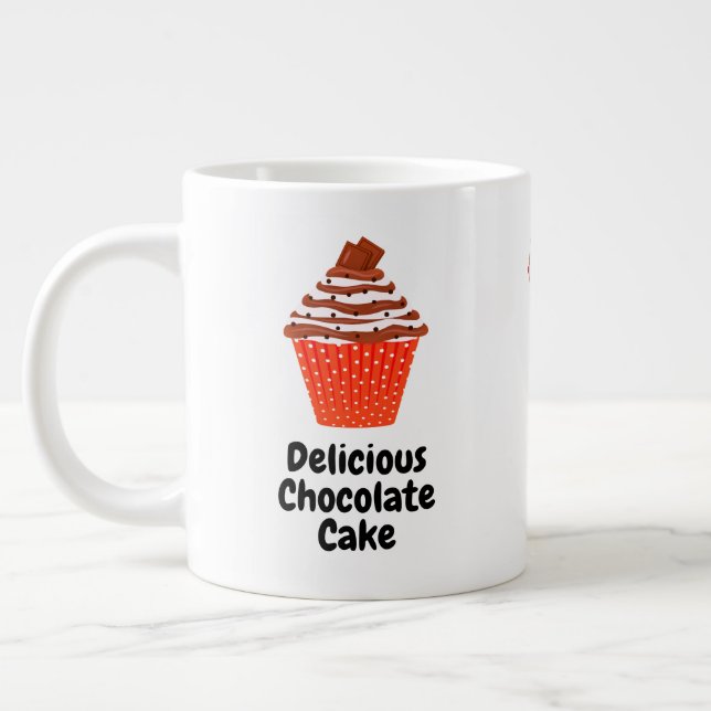 Taza De Café Gigante Microwave Single Serve Mug (Mug De Pastel De Choco (Izquierda)