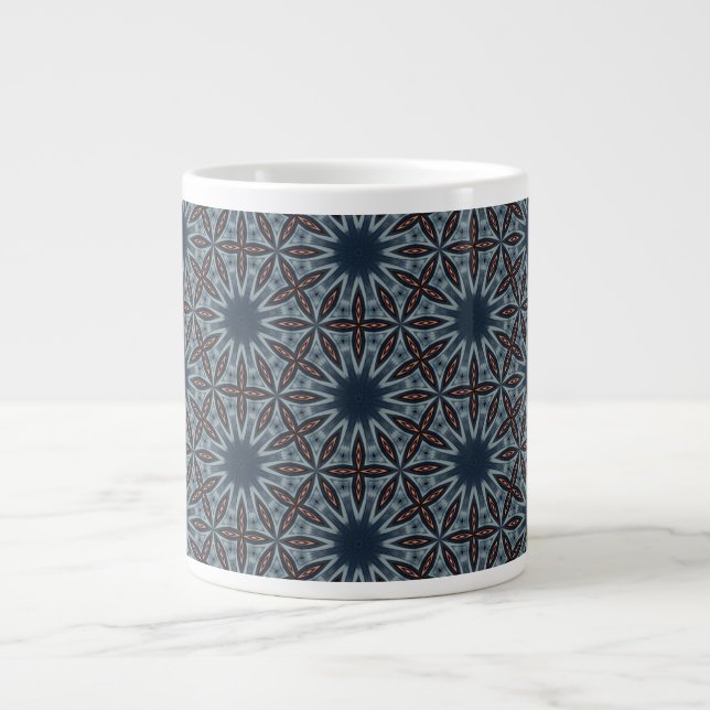 Taza De Café Gigante Midnight Starburst Lattice (Frente)