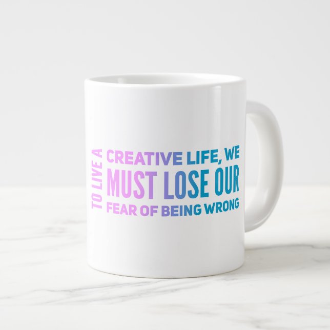 Taza De Café Gigante Miedo. - Jumbo Mug (Derecha)