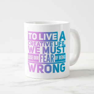 Taza De Café Gigante Miedo. - Jumbo Mug