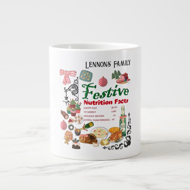 Taza De Café Gigante Mikitiez festivechristmas recipe baking holiday (Frente)