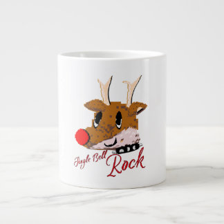Taza De Café Gigante Mikitiez jinglebellrock punk gothmas reindeer