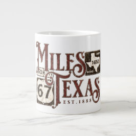 Taza De Café Gigante Miles Texas 20oz