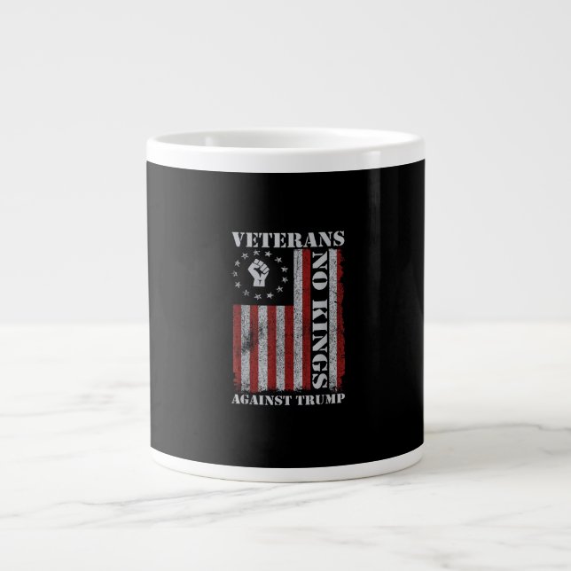 Taza De Café Gigante Military Veterans Protest Flag Patriotic Freedom (Frente)
