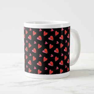 Taza De Café Gigante MINI HEARTS II Big White Mug