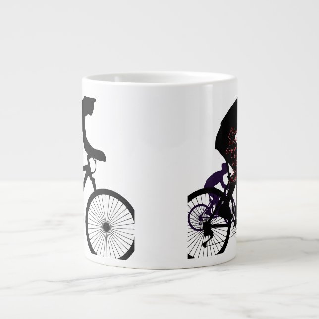 Taza De Café Gigante Minimal Bicycle Art (Frente)