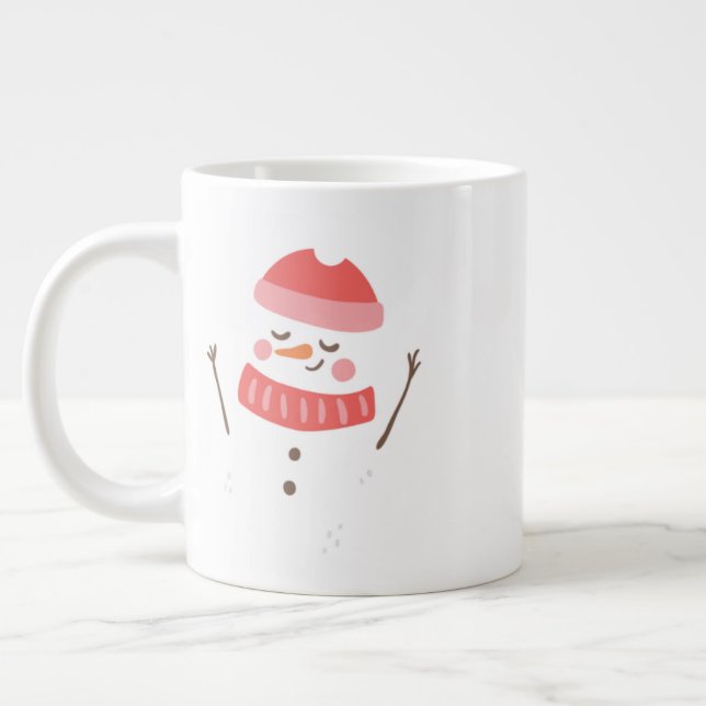 Taza De Café Gigante Minimalist Christmas Mug – Modern Holiday Coffee & (Izquierda)