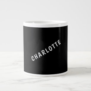 Taza De Café Gigante Minimalista Elegante Clásico Profesional Nombre Pr