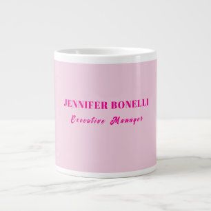 Taza De Café Gigante Minimalista rosa tendencia personalizado nombre pe