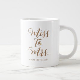 Taza De Café Gigante Miss a la Sra. Modern Bridal Shower