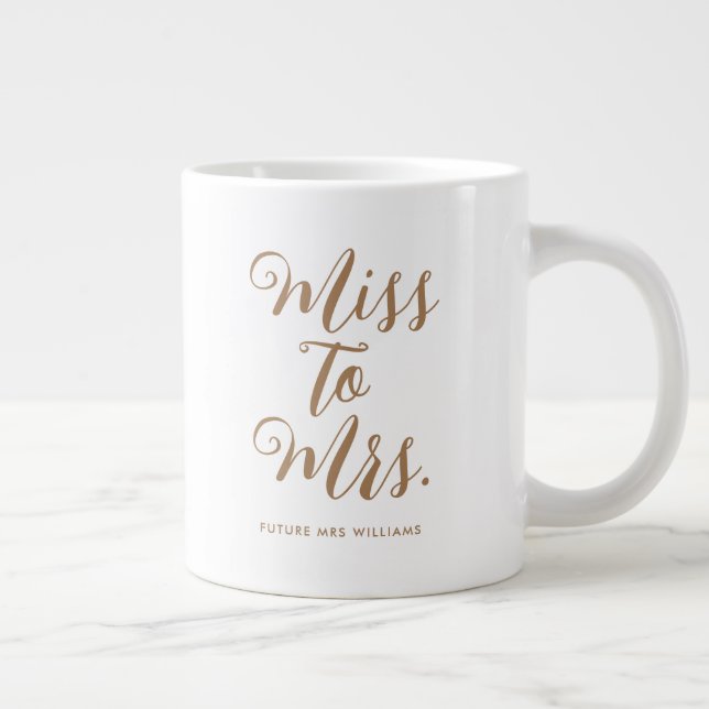 Taza De Café Gigante Miss a la Sra. Modern Bridal Shower (Derecha)
