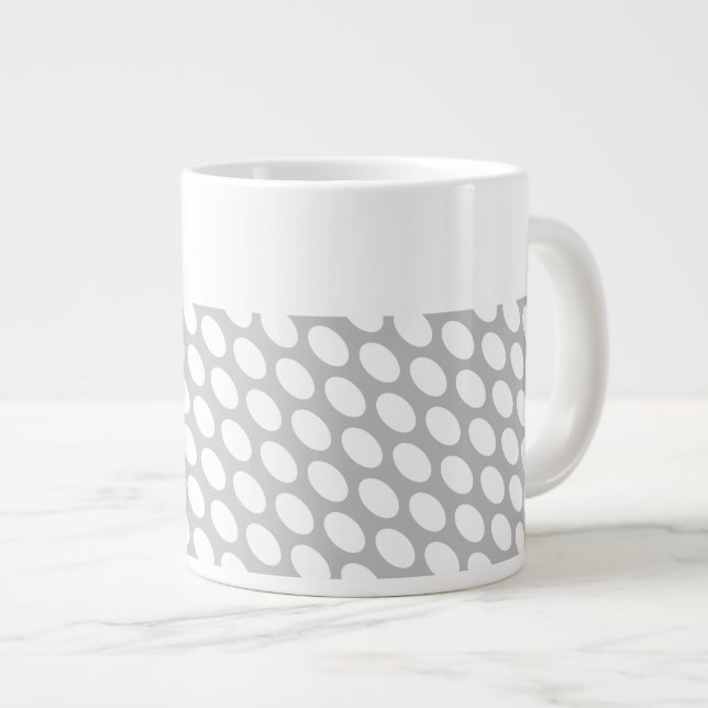 Taza De Café Gigante Moda divertida Pastel con mosaico Gris Arte Geomét (Derecha)