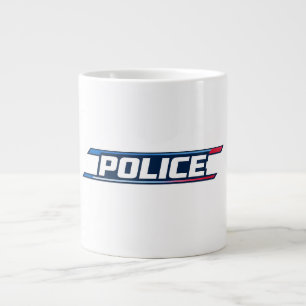 Taza De Café Gigante Moda urbana con tipografía en negrita POLICE