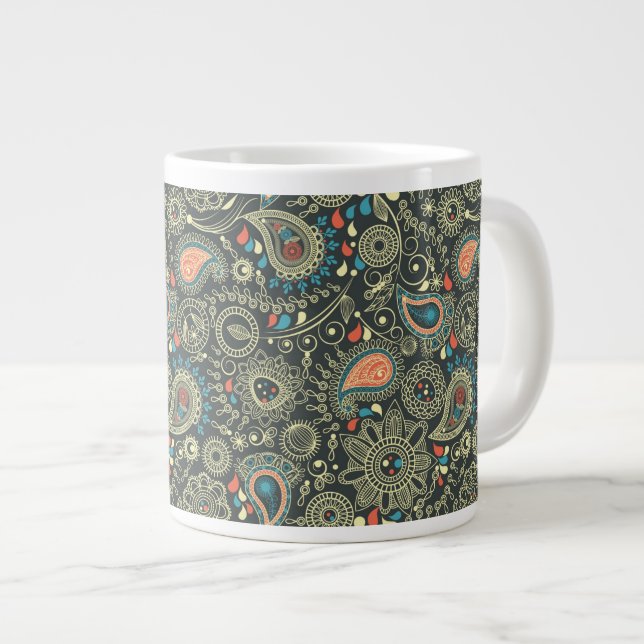 Taza De Café Gigante Modelo 3 de Paisley (Derecha)