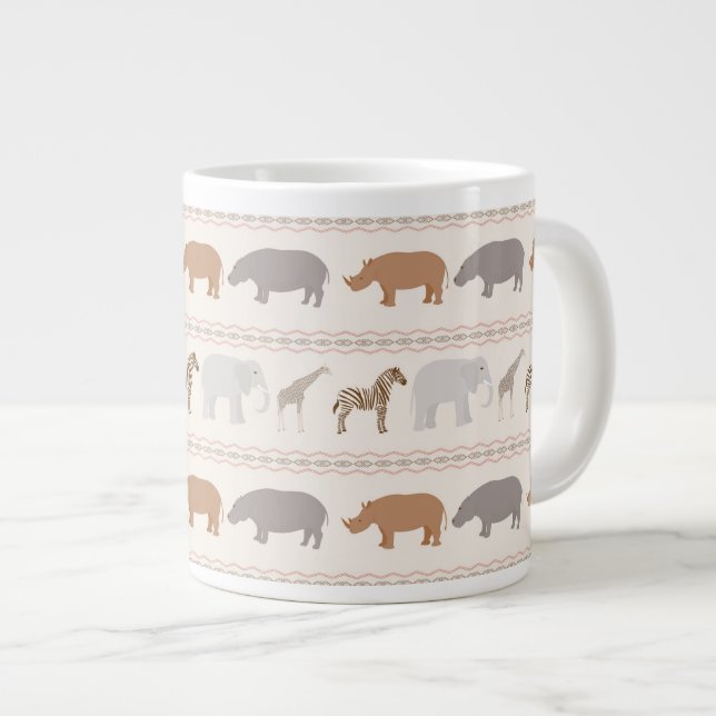Taza De Café Gigante Modelo africano 1 de los animales (Derecha)