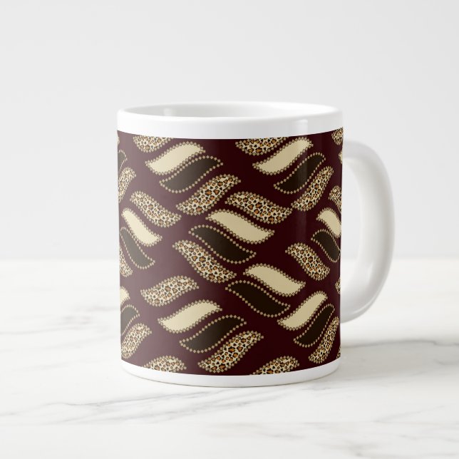 Taza De Café Gigante Modelo africano 2 de la piel del guepardo (Derecha)