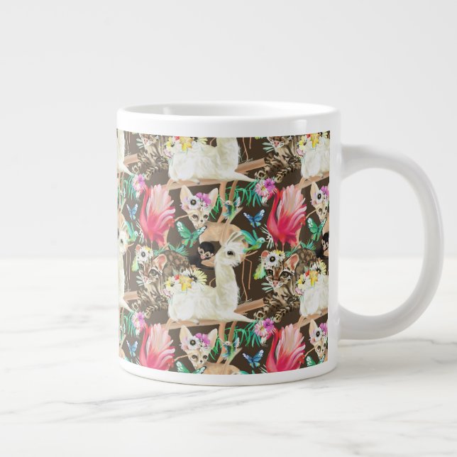 Taza De Café Gigante Modelo animal tropical (Derecha)