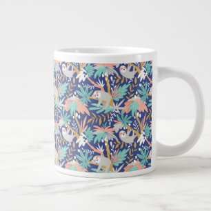 Taza De Café Gigante Modelo azul tropical de la pereza