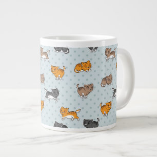 Taza De Café Gigante modelo con los gatos divertidos