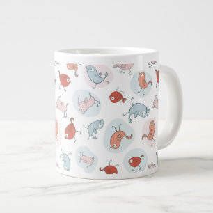 Taza De Café Gigante modelo con los pájaros del dibujo animado