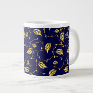 Taza De Café Gigante Modelo de la sari del pavo real