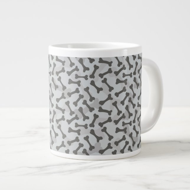 Taza De Café Gigante Modelo de la textura del hueso Greyscale (Derecha)