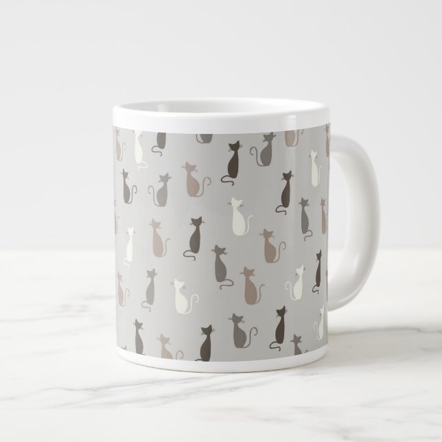 Taza De Café Gigante Modelo de los gatos (Derecha)