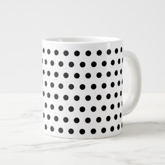 Taza De Café Gigante Modelo de lunar blanco y negro. Manchado