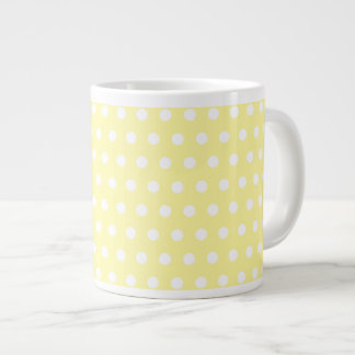 Taza De Café Gigante Modelo de lunares amarillo. Manchado