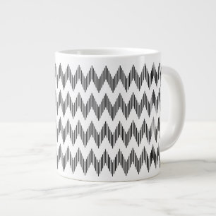 Taza De Café Gigante Modelo de zigzag geométrico