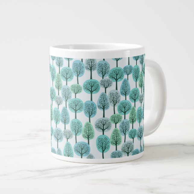Taza De Café Gigante Modelo del bosque del invierno (Derecha)