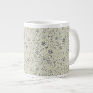 Taza De Café Gigante Modelo del dibujo animado con los gatos divertidos