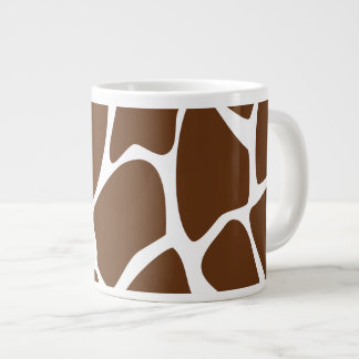 Taza De Café Gigante Modelo del estampado de girafa en Brown oscuro