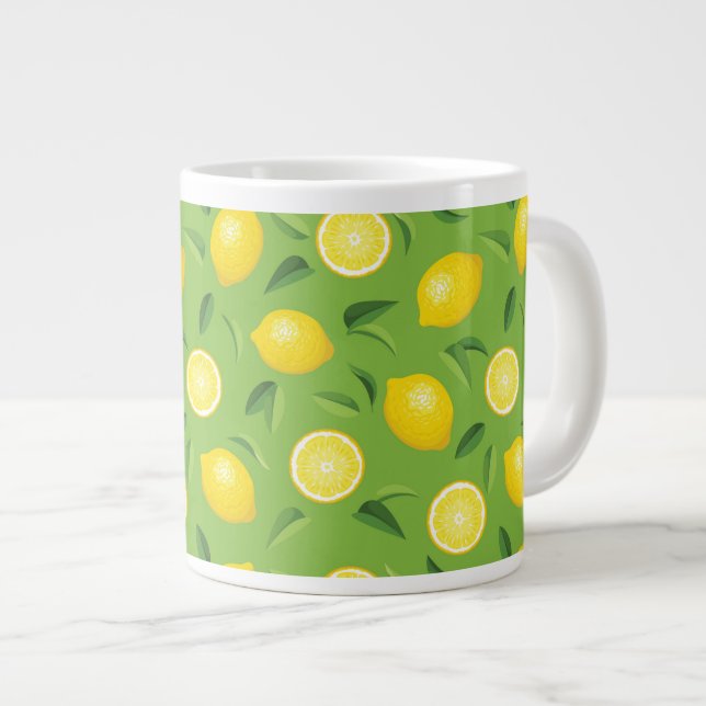 Taza De Café Gigante Modelo del fondo de los limones (Derecha)