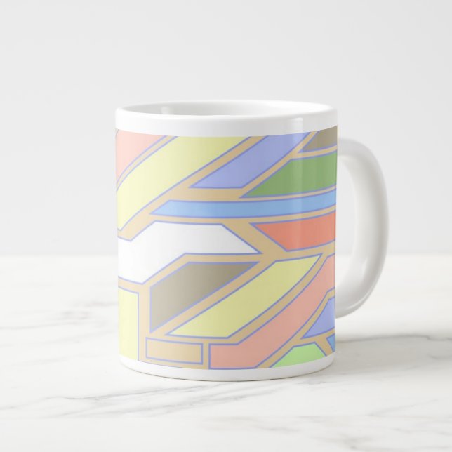 Taza De Café Gigante Modelo geométrico 3 (Derecha)