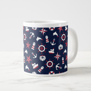 Taza De Café Gigante Modelo náutico del mar
