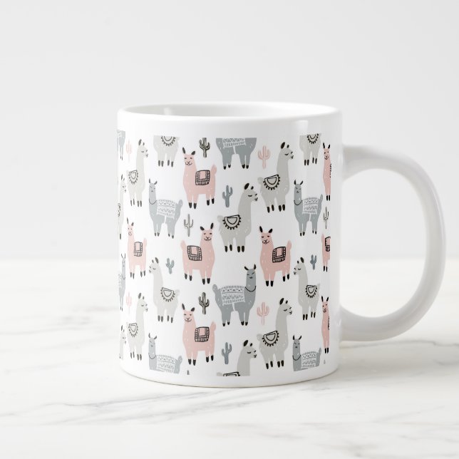 Taza De Café Gigante Modelo sonriente de las llamas (Derecha)