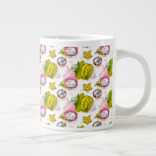 Taza De Café Gigante Modelo texturizado carta blanca de la fruta