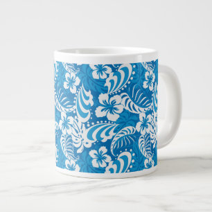 Taza De Café Gigante Modelo tropical del hibisco