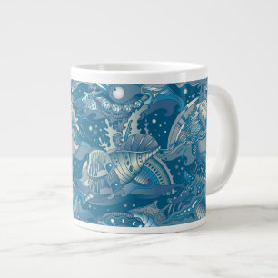 Taza De Café Gigante Modelo tropical del mar