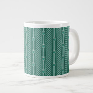 Taza De Café Gigante Modelo verde azulado ornamental