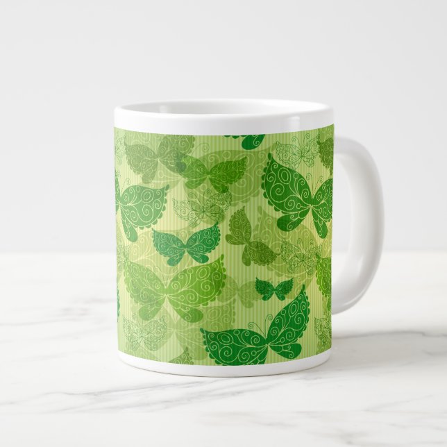 Taza De Café Gigante Modelo verde de la primavera (Derecha)