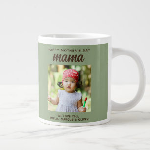 Taza De Café Gigante Modern Mama Kids Foto Día de la Madre 