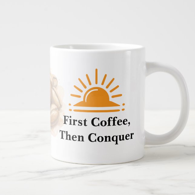 Taza De Café Gigante Modern Sunrise Design (Derecha)