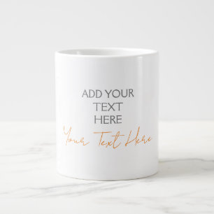 Taza De Café Gigante Moderno Minimalista Plano Personalizado Agregar Te