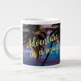 Taza De Café Gigante Moderno Sunset beach personalizado adventure coffe